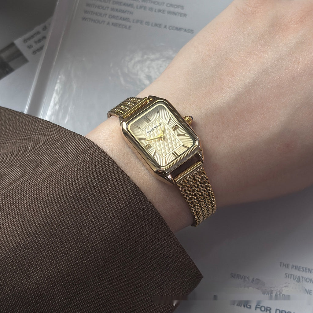 Women's Versatile Light-luxury High-end Watch For Studentsfeaturing A Simple And Compact Dial