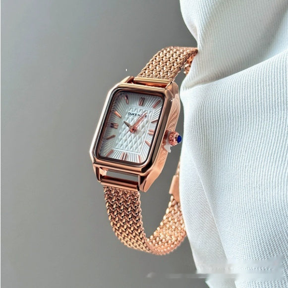 Women's Versatile Light-luxury High-end Watch For Studentsfeaturing A Simple And Compact Dial
