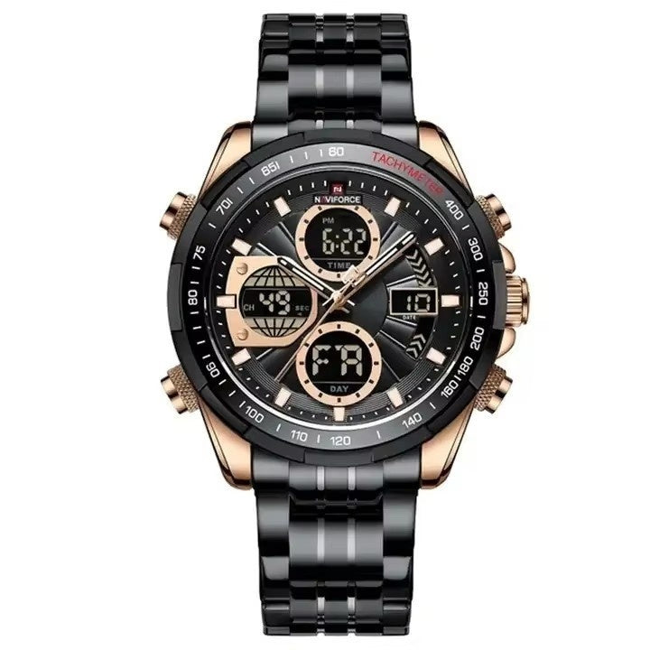 Men's Stainless Steel Strap Multi-function Watch