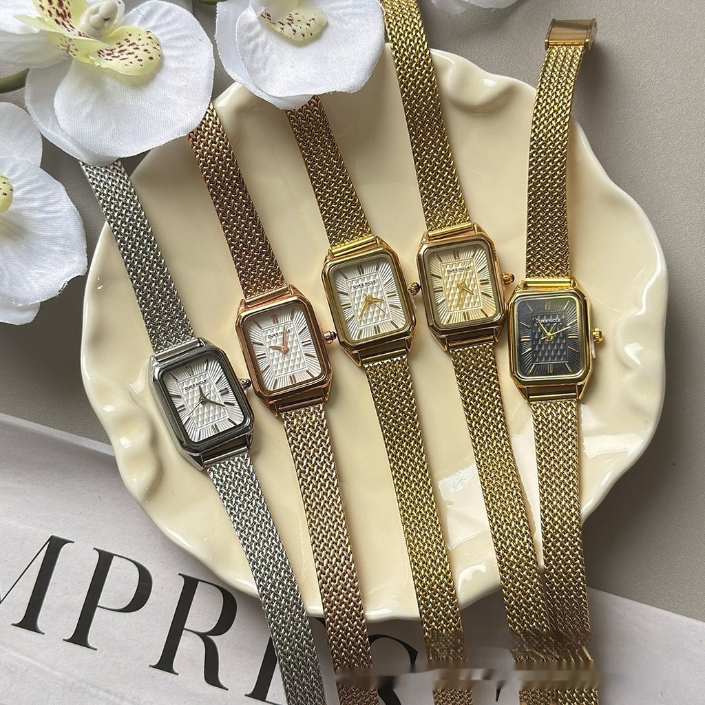 Women's Versatile Light-luxury High-end Watch For Studentsfeaturing A Simple And Compact Dial